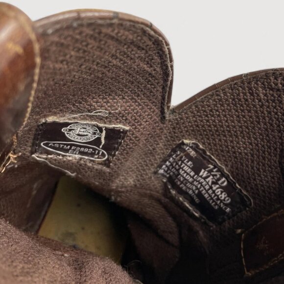 Justin WK4686 Driller Work Leather Square Toe Western Cowboy Boots Men's 7.5 D - Picture 9 of 12